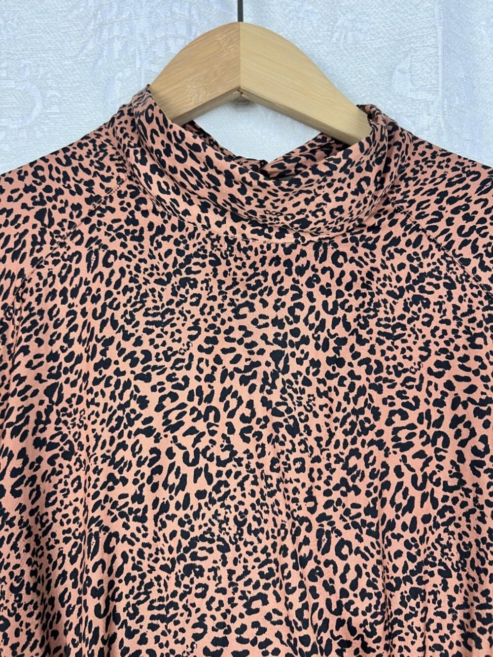 NEW Free People Loveless cocoa leopard print satin open back midi dress boho 12 - Picture 4 of 13